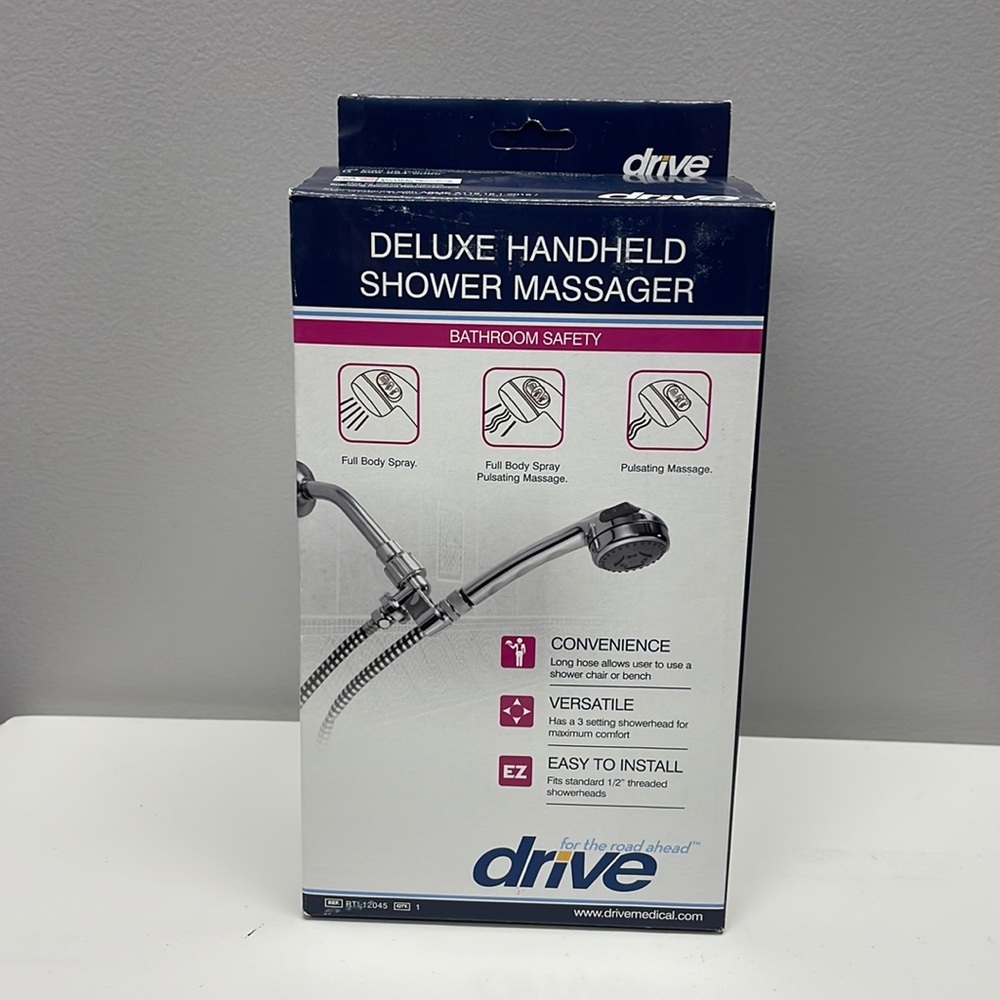 Drive Medical Deluxe Shower Spray Massager, Chrome
